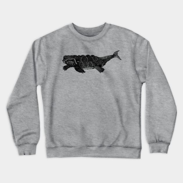 Whale-Tortoise Hybrid Crewneck Sweatshirt by estevez-artista